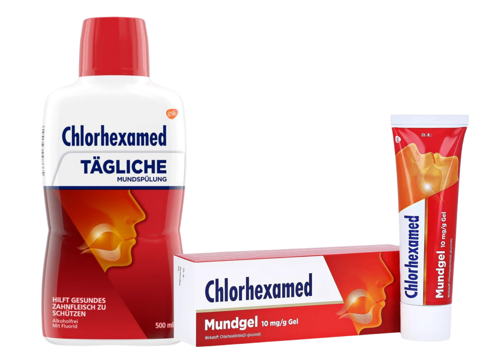 Sparset Chlorhexamed - CHLORHEXAMED tägliche Mundspülung 500 ml + CHLORHEXAMED Mundgel 50 g